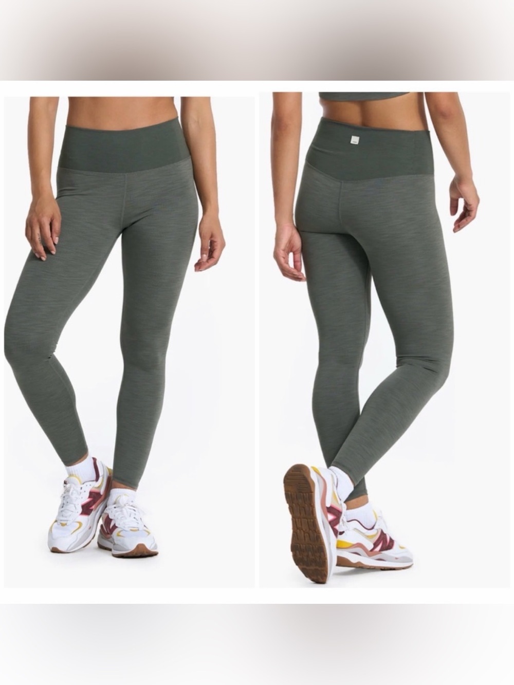 Vouri Lux Rib Studio Legging Dusty Pine Heather color. Size XS